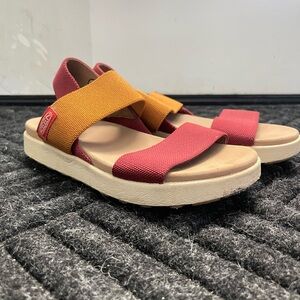 Keen Women's Sandals in Red and Orange